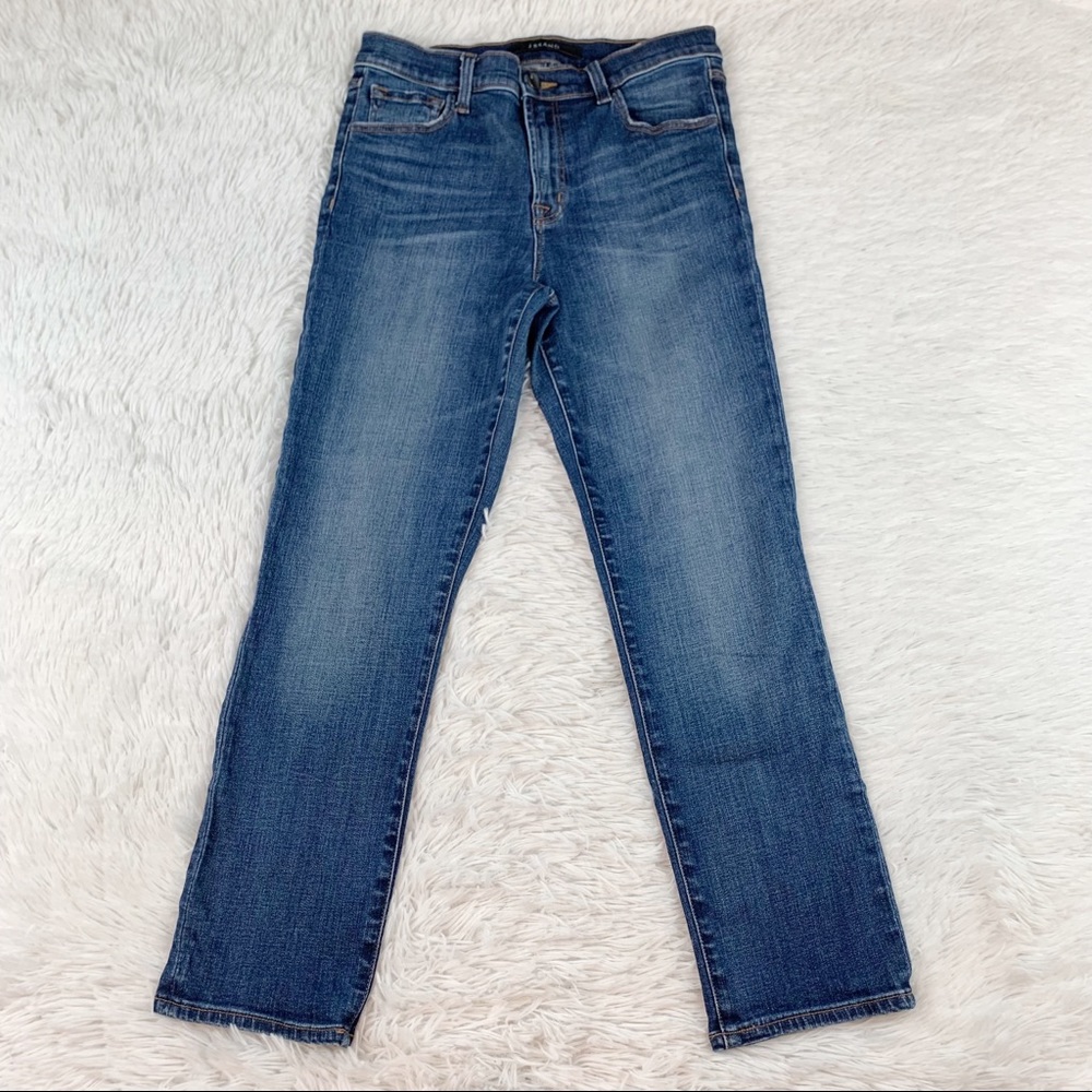 J Brand high waisted straight leg blue jeans‎ medium wash